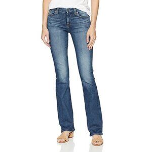 7 For All Mankind 7Fam Low Rise Boot Cut Medium Wash Blue Jeans Size 32
